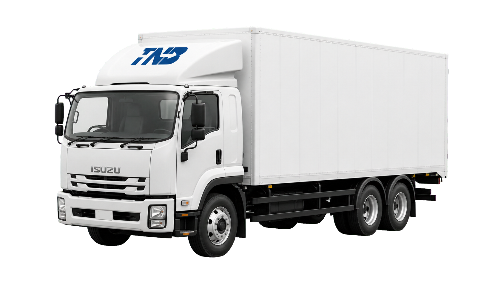 รถบรรทุก 10 ล้อตู้ทึบ ISUZU โลโก้ TNB